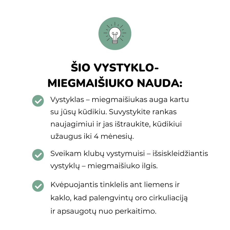 Purflo® vystyklas - miegmaišiukas 2,5 TOG (0-4 mėn.) - pilkas