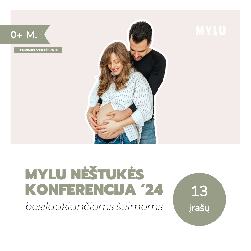 '24 Konferencija MYLU nėštukės laukiuosi nėštumas specialistų patarimai laukiantis nėščiųjų mityba naujagimių miegas kūdikių žindymas kūdikių verksmas 5