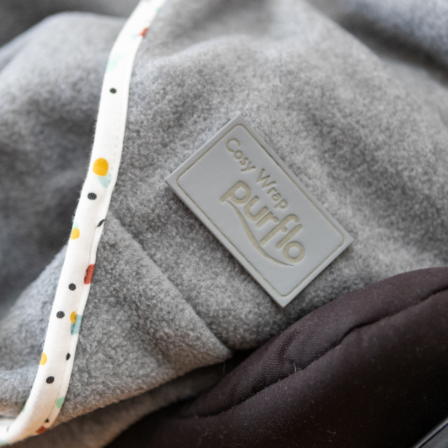 Purflo® jauki įvyniojama kelioninė antklodė (0-9 mėn.) - pilka