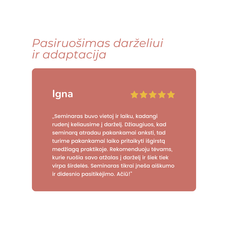 Pasiruošimas darželiui ir adaptacija (1-6 m.) Dovilė Šafranauskė Pažintis su darželiu išsiskyrimas su vaiku darželio adaptacija darželio pasirinkimas adaptacija nevyksta vaiko pasiruošimas darželiui adaptacija nevyksta