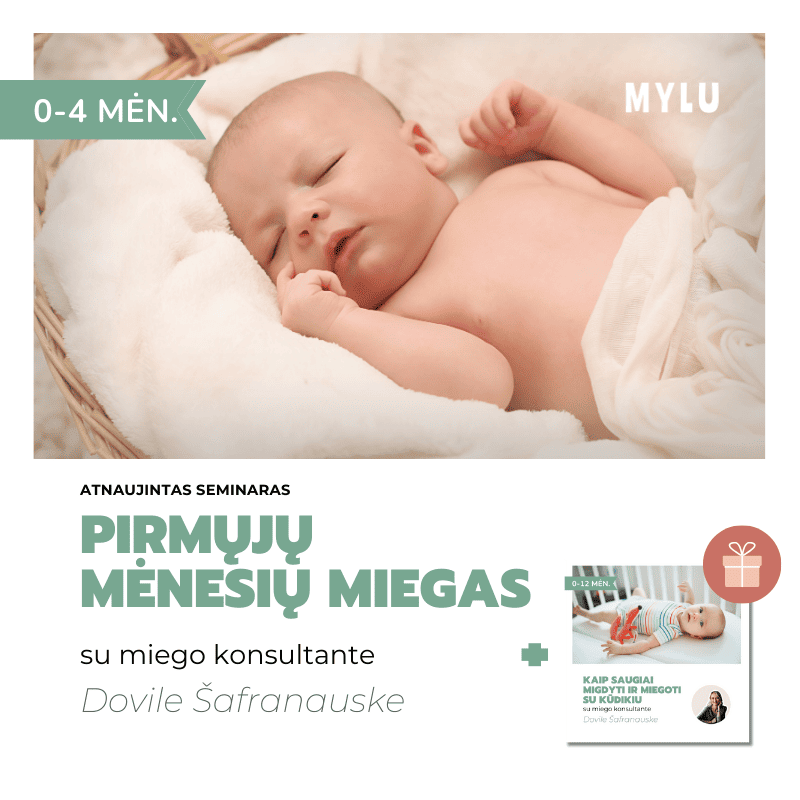 Pirmųjų mėnesių kūdikio miegas (0-4 mėn.) Dovilė Šafranauskė Miego Pelytės naujagimių miego ypatumai individualūs mažylio miego poreikiai Pirmųjų mėnesių dienotvarkė Miego pokyčiai augant Kuo ypatingas naujagimių miegas