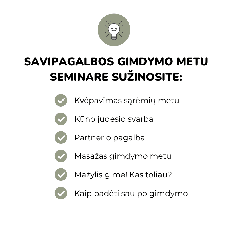 Rinkinys #7 Nėštumo kursai porai Pasiruošimas žindymui pasiruošimas gimdymui naujagimio fizinė priežiūra pagalba sau gimdant daiktai į gimdyklą kūdikio daiktai Mylu.lt tėvystės prenumerata Mylu tėvai