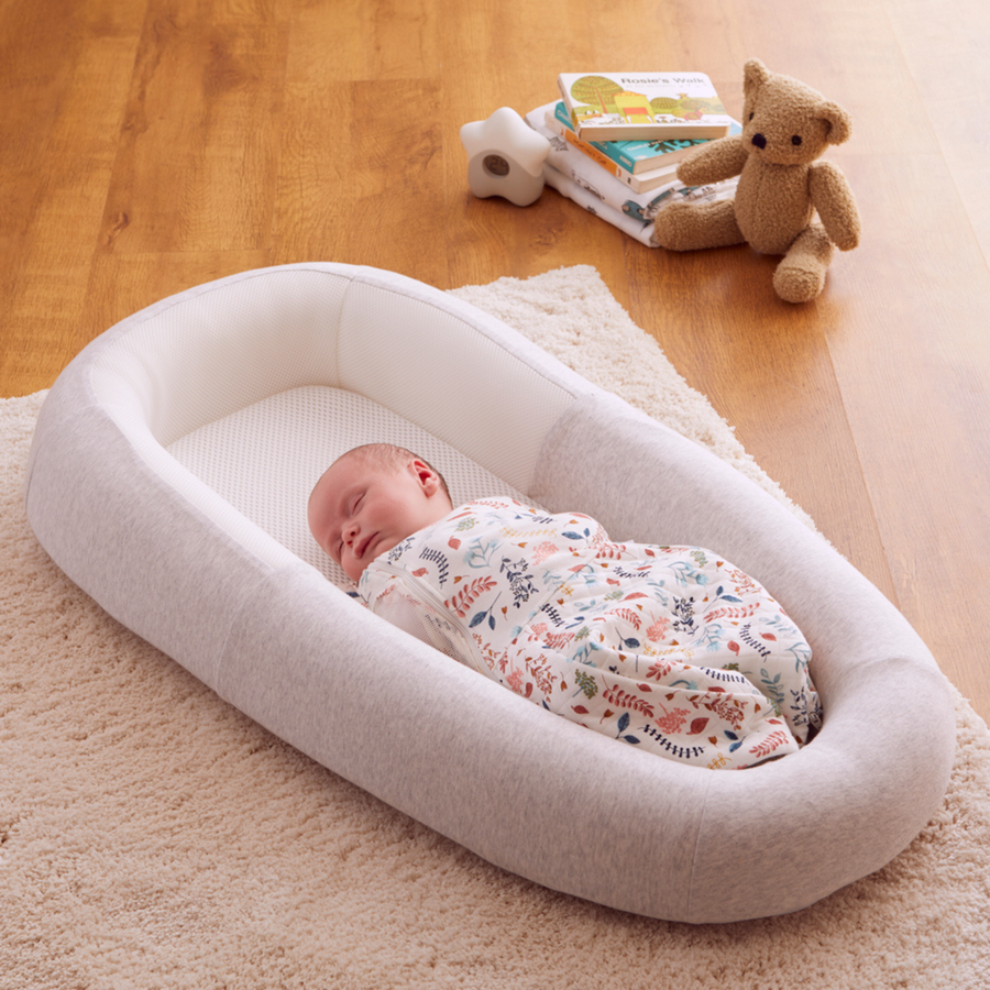 Purflo® Sleep Tight kūdikio lovytė - su pilku apvadu