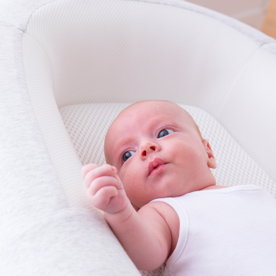 Purflo® Sleep Tight kūdikio lovytė - su pilku apvadu