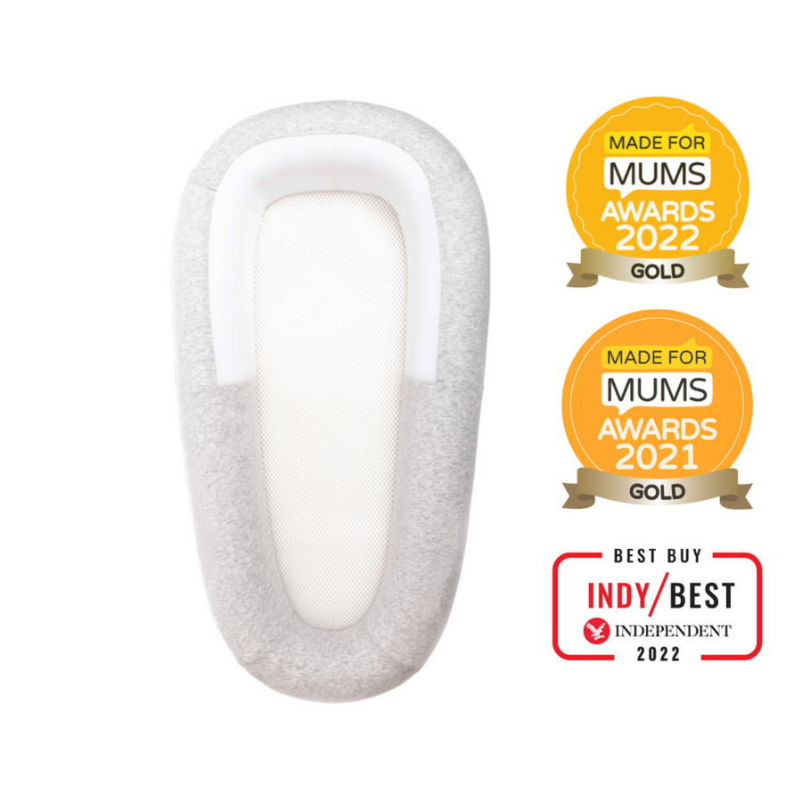 Purflo® Sleep Tight kūdikio lovytė - su pilku apvadu