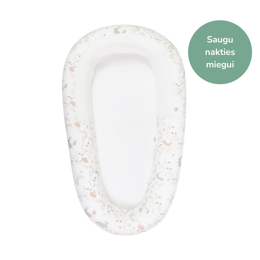 Purflo® Sleep Tight kūdikio lovytė - su kiškiais