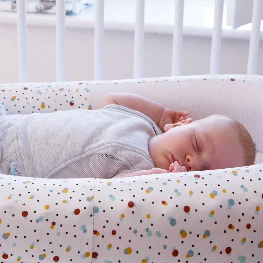 PRESALE Purflo® Sleep Tight kūdikio lovytė - su taškeliais